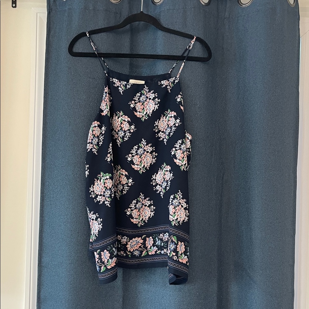 LOFT Navy Floral Camisole